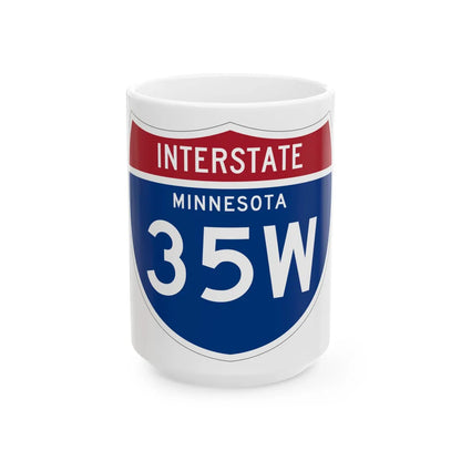 I-35W MN 1961 (Minnesota) (Road Sign) White Coffee Mug 15oz - Go Mug Yourself