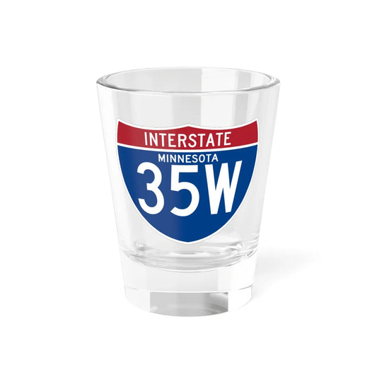 I-35W MN (Minnesota) (Road Sign) Shot Glass 1.5oz 1.5oz - Go Mug Yourself