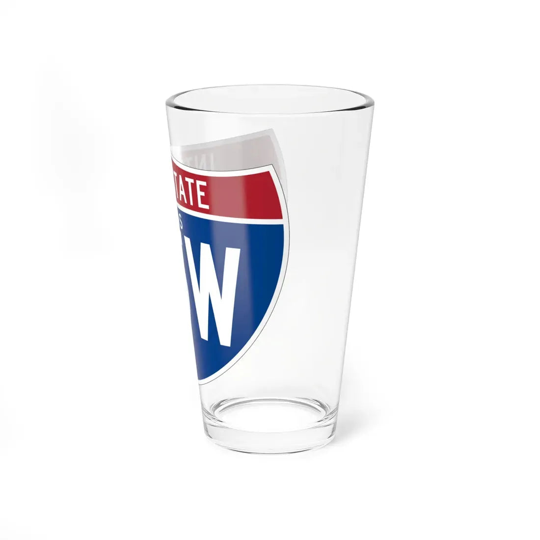 I-35W TX (Texas) (Road Sign) Pint Glass 16oz - Go Mug Yourself