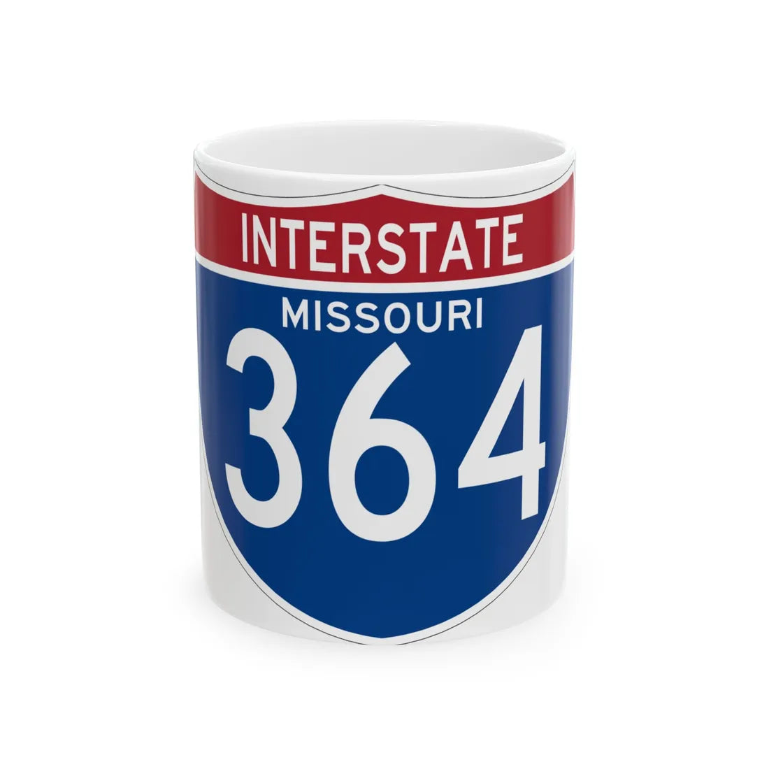 I-364 MO (Missouri) (Road Sign) White Coffee Mug 11oz - Go Mug Yourself