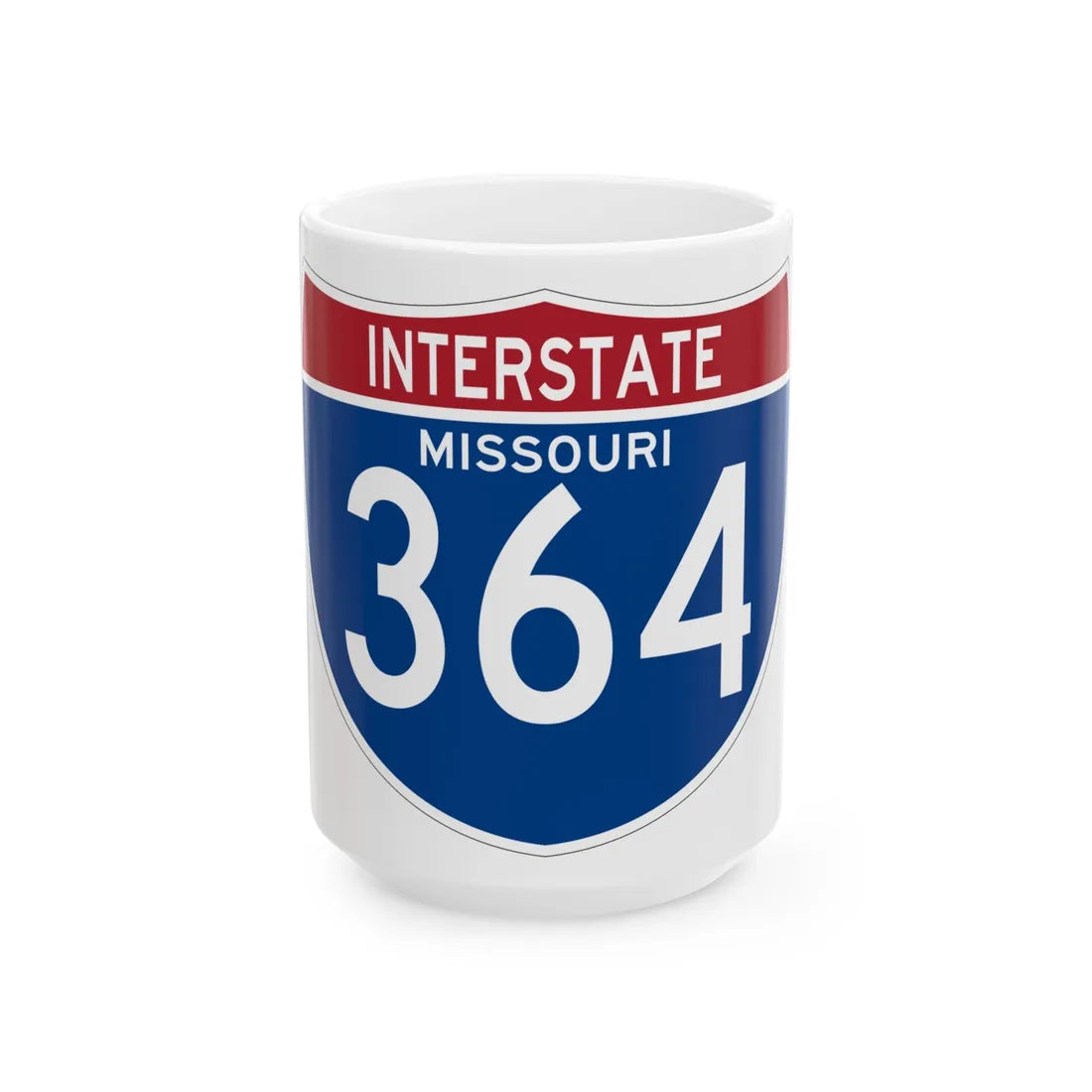 I-364 MO (Missouri) (Road Sign) White Coffee Mug 15oz - Go Mug Yourself