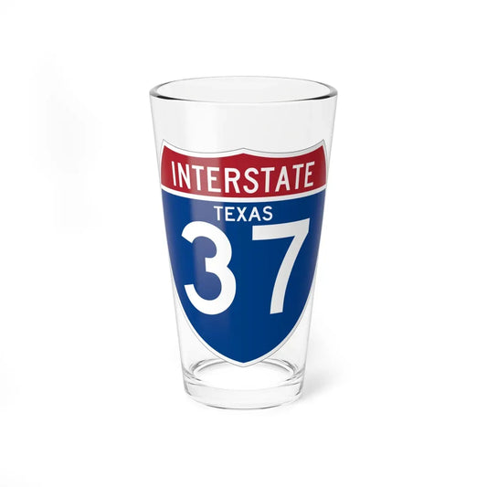 I-37 TX (Texas) (Road Sign) Pint Glass 16oz 16oz - Go Mug Yourself