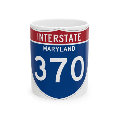 I-370 MD Metric (Maryland) (Road Sign) White Coffee Mug 11oz - Go Mug Yourself