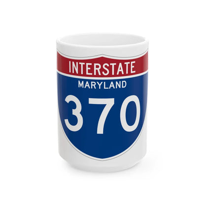 I-370 MD Metric (Maryland) (Road Sign) White Coffee Mug 15oz - Go Mug Yourself