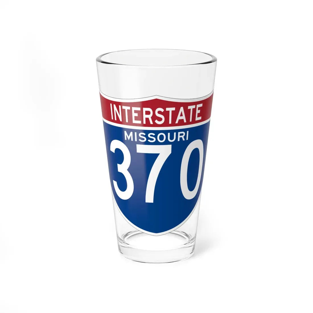 I-370 MO (Missouri) (Road Sign) Pint Glass 16oz 16oz - Go Mug Yourself