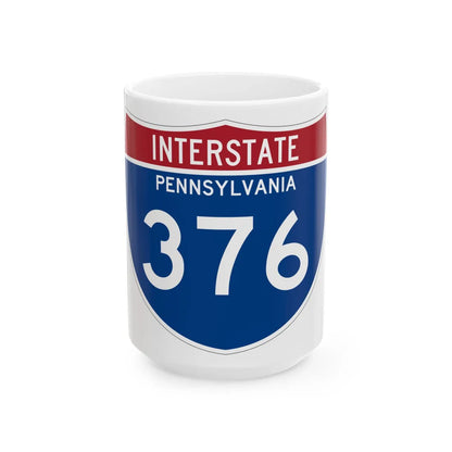 I-376 PA 1961 (Pennsylvania) (Road Sign) White Coffee Mug 15oz - Go Mug Yourself