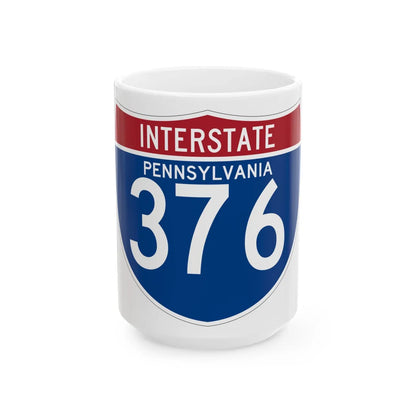 I-376 PA (Pennsylvania) (Road Sign) White Coffee Mug 15oz - Go Mug Yourself