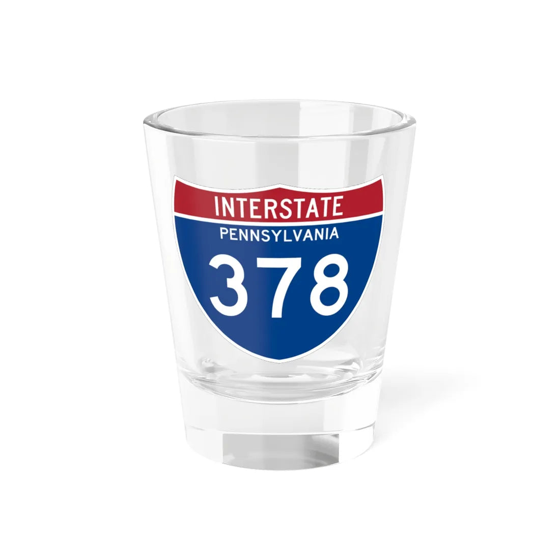 I-378 PA 1961 (Pennsylvania) (Road Sign) Shot Glass 1.5oz 1.5oz - Go Mug Yourself
