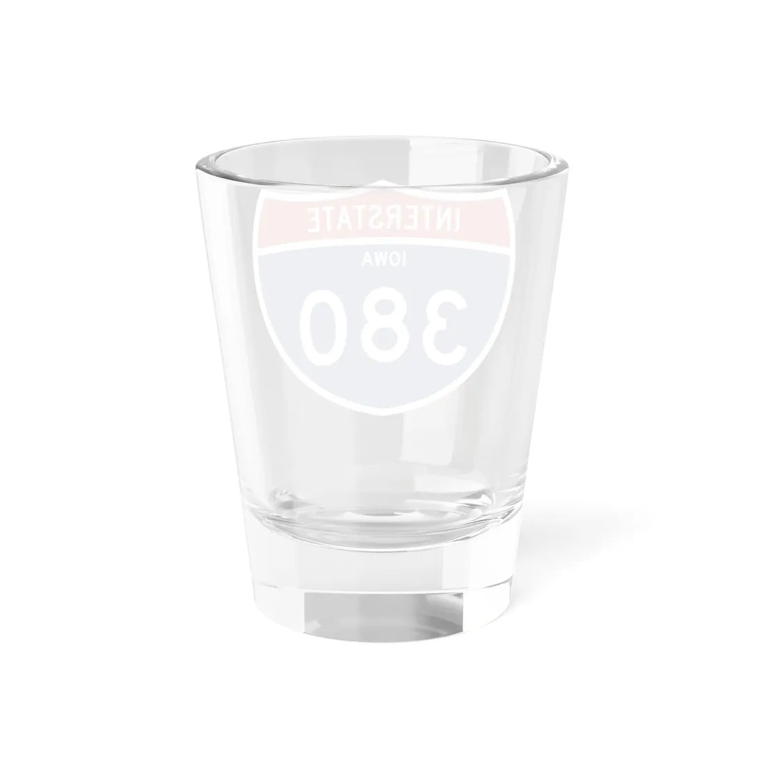 I-380 IA 1961 (Iowa) (Road Sign) Shot Glass 1.5oz - Go Mug Yourself
