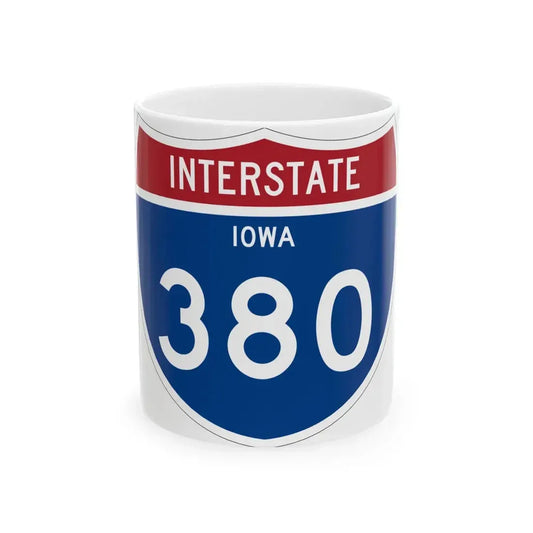 I-380 IA 1961 (Iowa) (Road Sign) White Coffee Mug 11oz - Go Mug Yourself