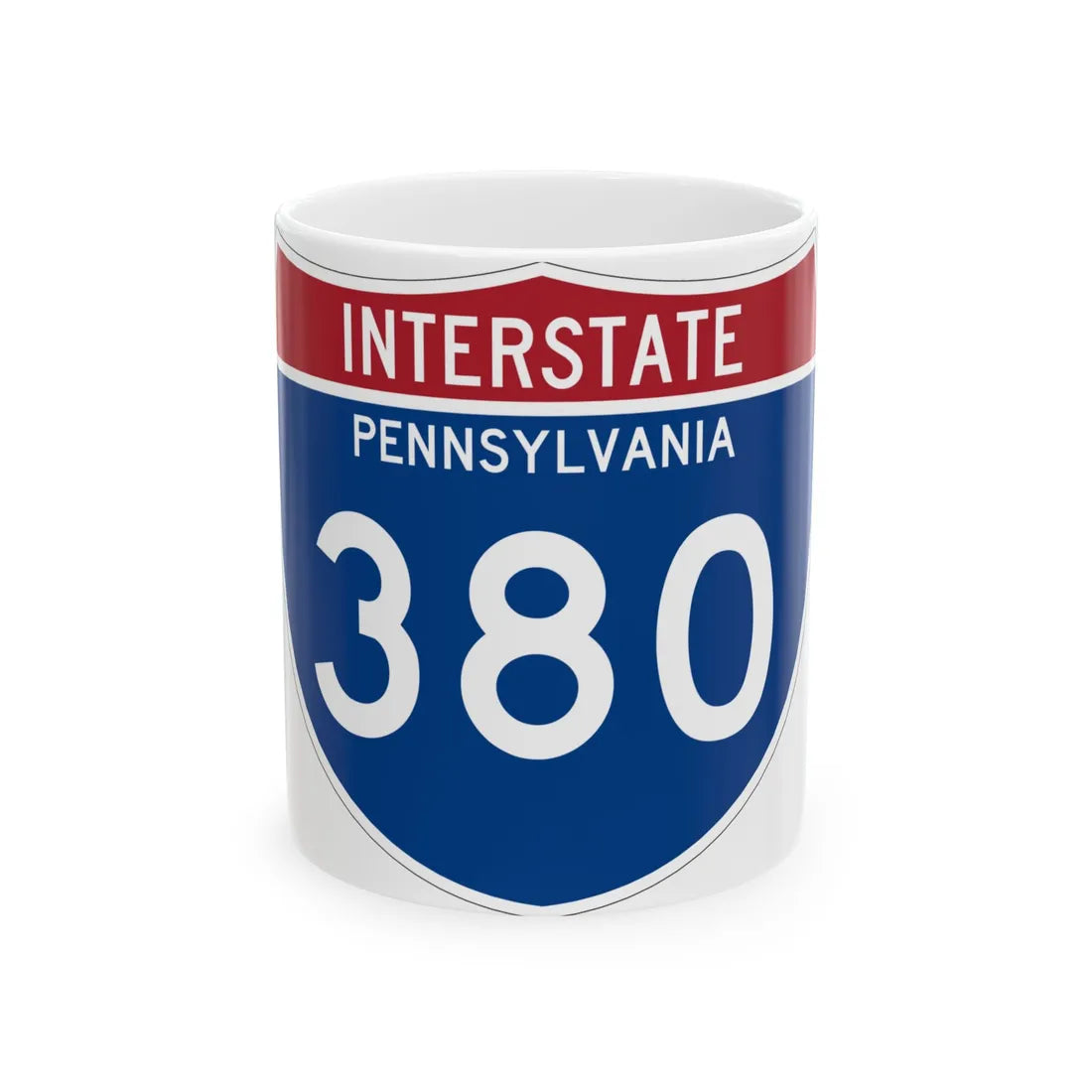 I-380 PA 1961 (Pennsylvania) (Road Sign) White Coffee Mug 11oz - Go Mug Yourself