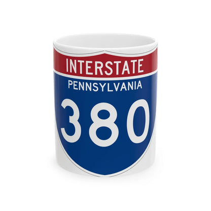 I-380 PA 1961 (Pennsylvania) (Road Sign) White Coffee Mug 11oz - Go Mug Yourself