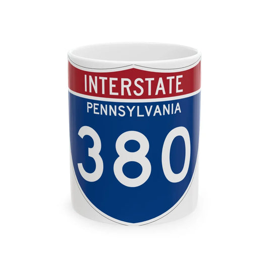 I-380 PA 1961 (Pennsylvania) (Road Sign) White Coffee Mug 11oz - Go Mug Yourself