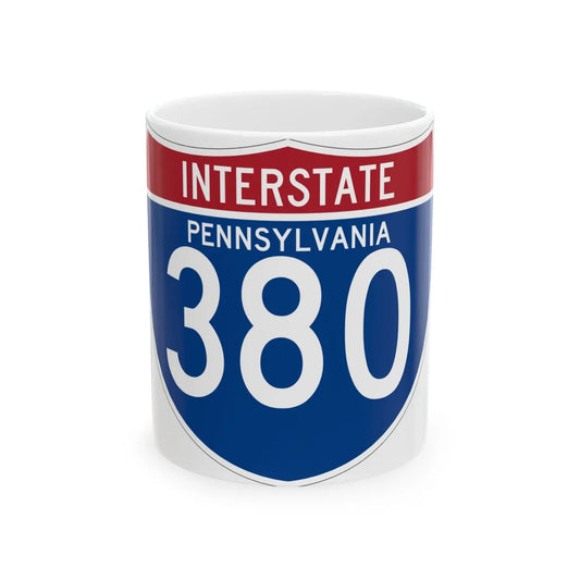I-380 PA (Pennsylvania) (Road Sign) White Coffee Mug 11oz - Go Mug Yourself