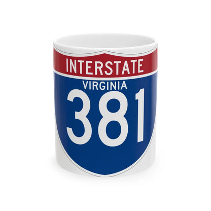 I-381 VA (Virginia) (Road Sign) White Coffee Mug 11oz - Go Mug Yourself