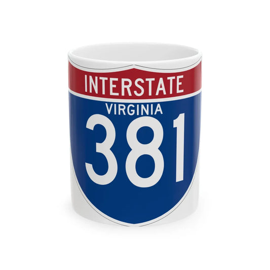 I-381 VA (Virginia) (Road Sign) White Coffee Mug 11oz - Go Mug Yourself