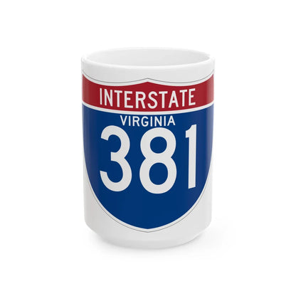 I-381 VA (Virginia) (Road Sign) White Coffee Mug 15oz - Go Mug Yourself