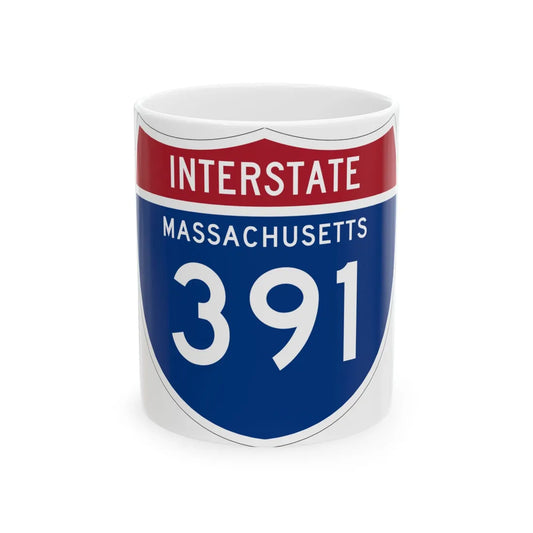 I-391 MA 1961 (Massachusetts) (Road Sign) White Coffee Mug 11oz - Go Mug Yourself