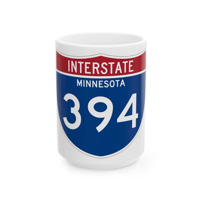 I-394 MN 1961 (Minnesota) (Road Sign) White Coffee Mug 15oz - Go Mug Yourself