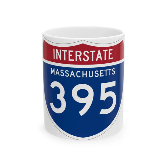 I-395 MA 1961 (Massachusetts) (Road Sign) White Coffee Mug 11oz - Go Mug Yourself