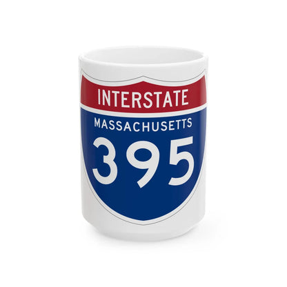 I-395 MA 1961 (Massachusetts) (Road Sign) White Coffee Mug 15oz - Go Mug Yourself