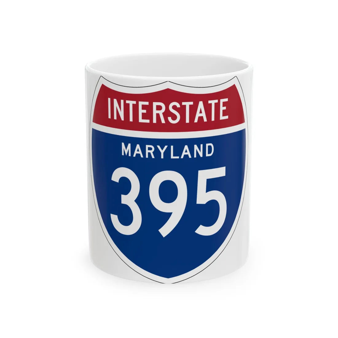 I-395 MD 1957 (Maryland) (Road Sign) White Coffee Mug 11oz - Go Mug Yourself