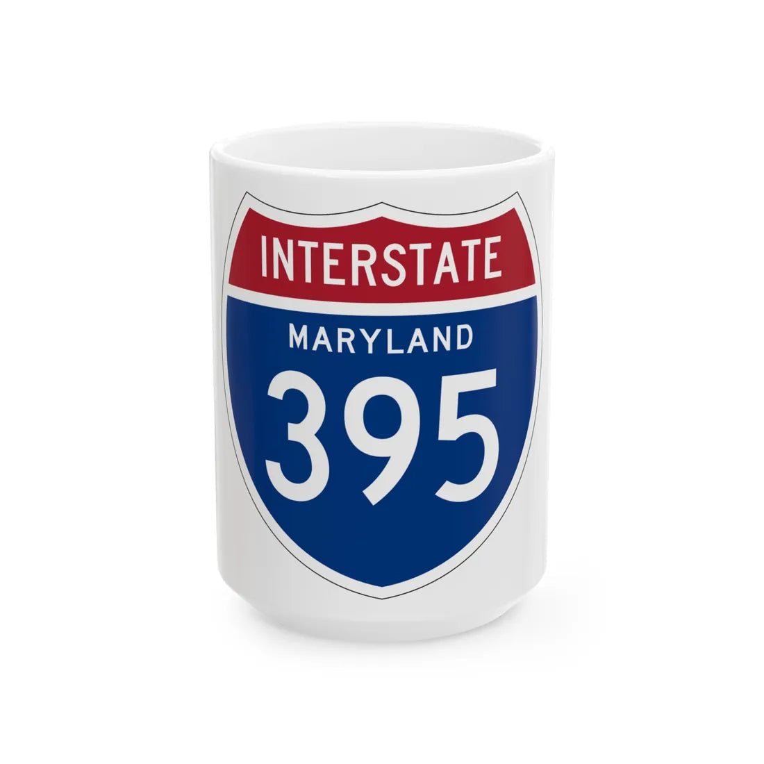 I-395 MD 1957 (Maryland) (Road Sign) White Coffee Mug 15oz - Go Mug Yourself