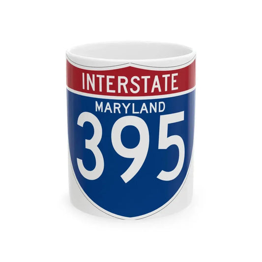 I-395 MD (Maryland) (Road Sign) White Coffee Mug 11oz - Go Mug Yourself
