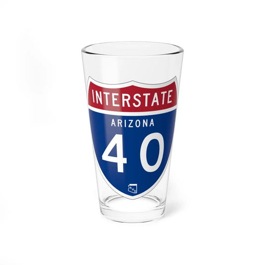I-40 AZ 1957 (Arizona) (Road Sign) Pint Glss 16oz 16oz - Go Mug Yourself