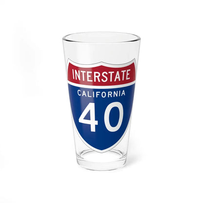 I-40 CA (California) (Road Sign) Pint Glass 16oz 16oz - Go Mug Yourself