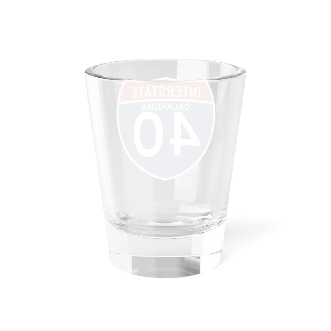 I-40 OK (Oklahoma) (Road Sign) Shot Glass 1.5oz - Go Mug Yourself