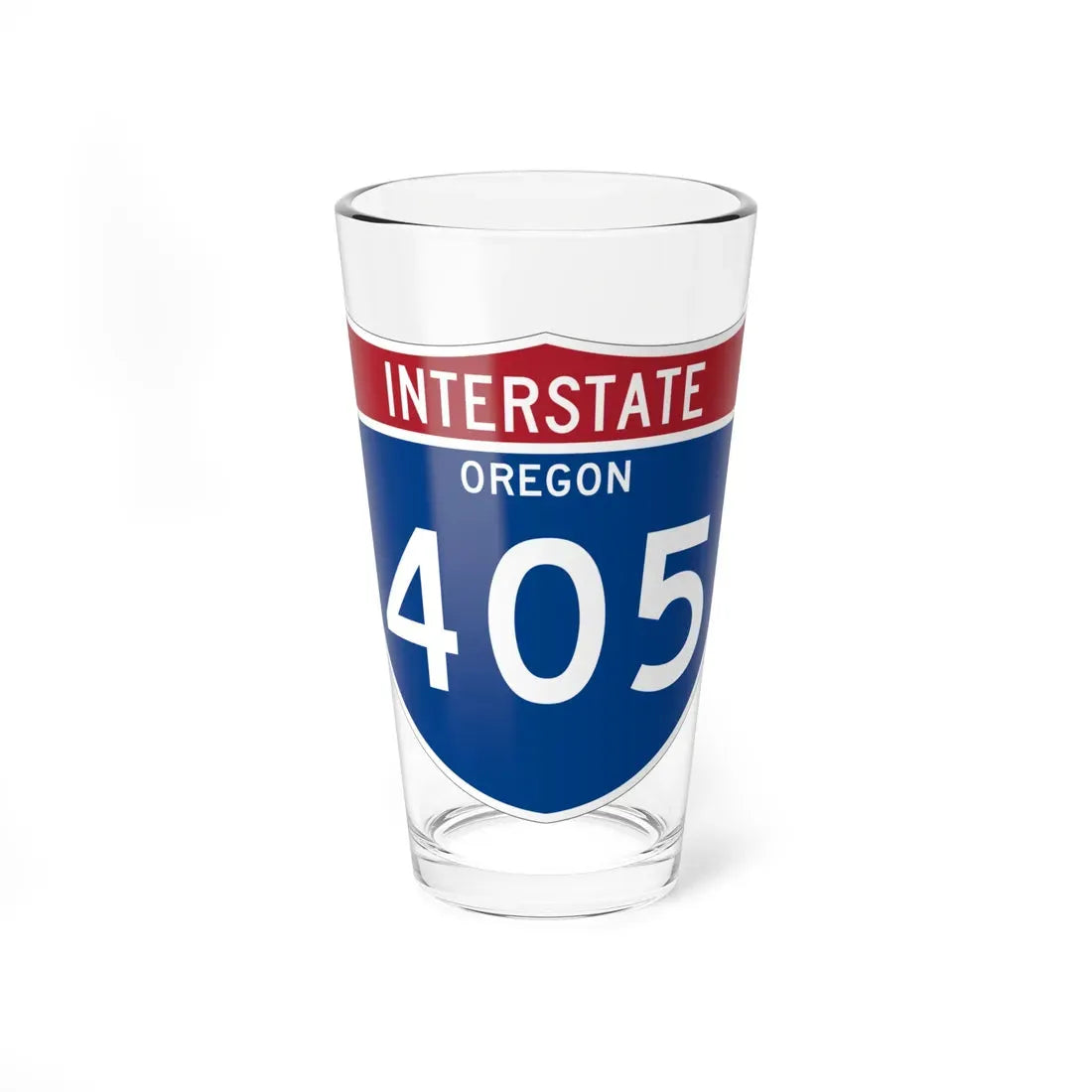 I-405 OR Metric (Oregon) (Road Sign) Pint Glass 16oz 16oz - Go Mug Yourself