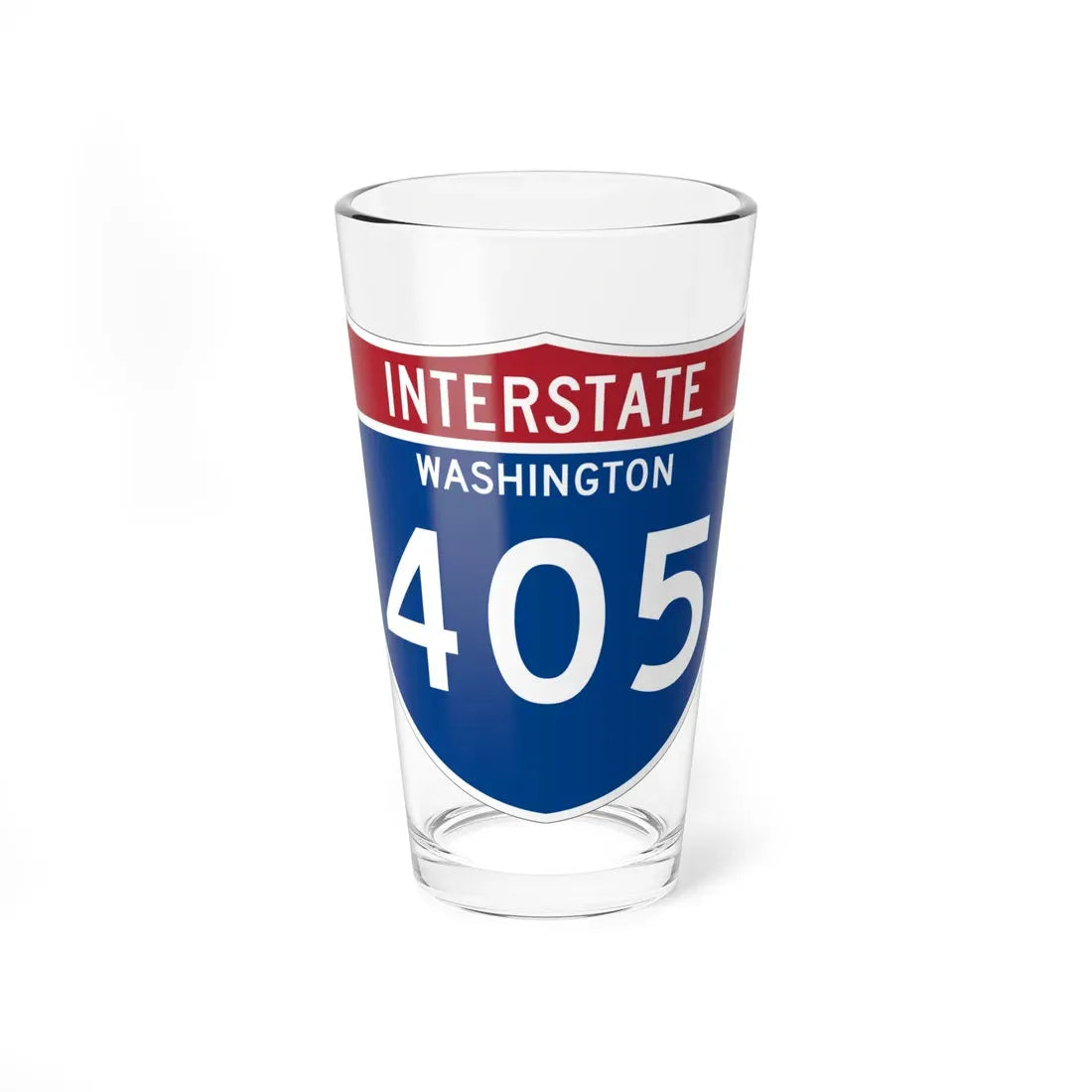 I-405 WA Metric (Washington) (Road Sign) Pint Glass 16oz 16oz - Go Mug Yourself