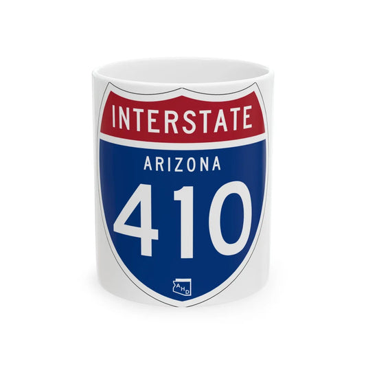 I-410 AZ 1957 (Arizona) (Road Sign) White Coffee Mug 11oz - Go Mug Yourself