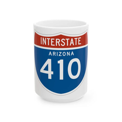 I-410 AZ 1961 (Arizona) (Road Sign) White Coffee Mug 15oz - Go Mug Yourself