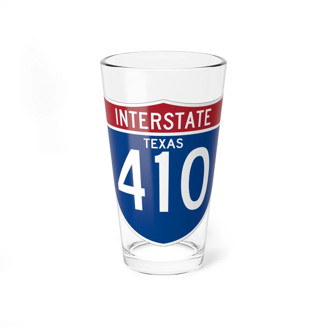 I-410 TX (Texas) (Road Sign) Pint Glss 16oz 16oz - Go Mug Yourself