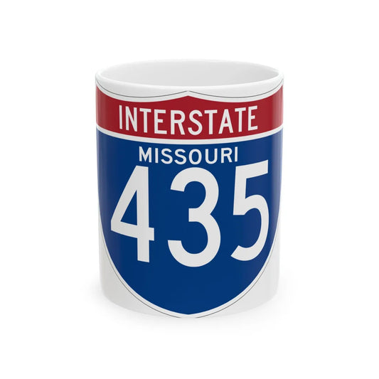 I-435 MO (Missouri) (Road Sign) White Coffee Mug 11oz - Go Mug Yourself
