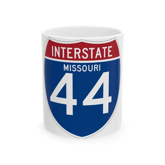 I-44 MO (Missouri) (Road Sign) White Coffee Mug 11oz - Go Mug Yourself