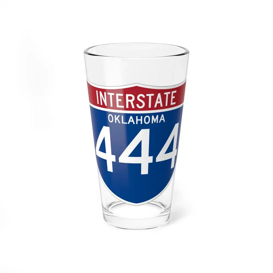 I-444 OK (Oklahoma) (Road Sign) Pint Glass 16oz 16oz - Go Mug Yourself