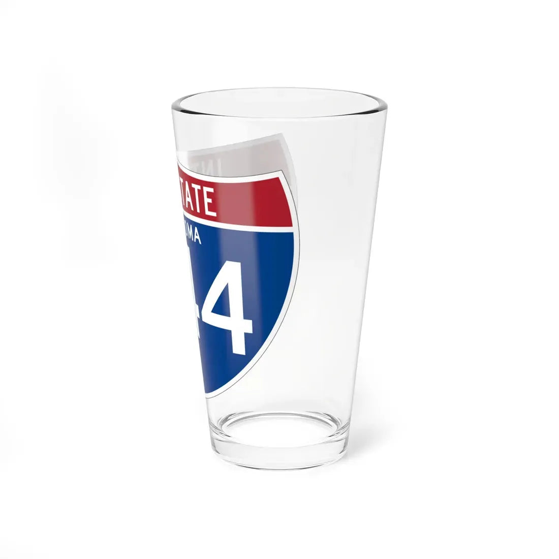 I-444 OK (Oklahoma) (Road Sign) Pint Glass 16oz - Go Mug Yourself