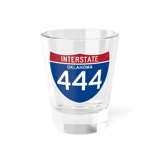I-444 OK (Oklahoma) (Road Sign) Shot Glass 1.5oz 1.5oz - Go Mug Yourself