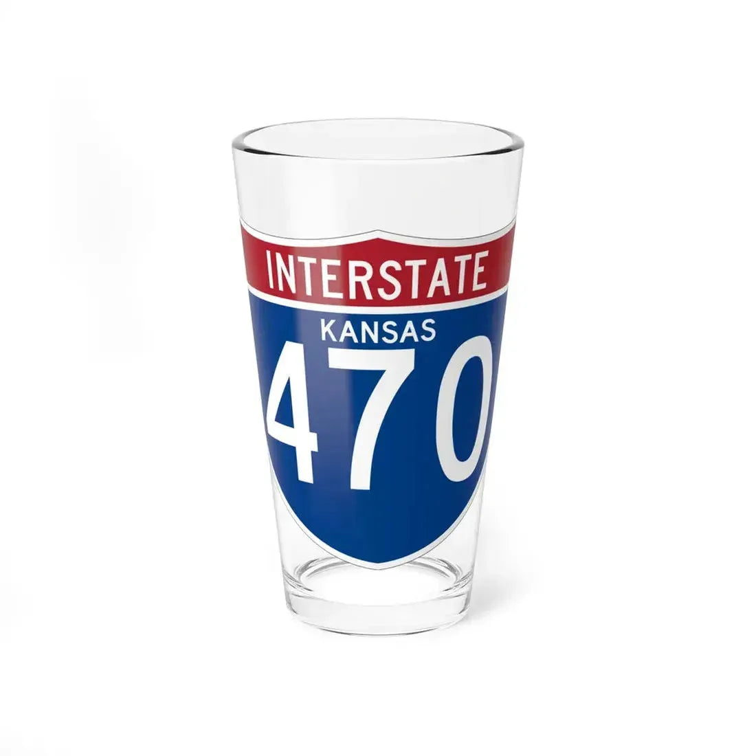 I-470 KS (Kansas) (Road Sign) Pint Glass 16oz 16oz - Go Mug Yourself
