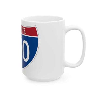 I-470 KS (Kansas) (Road Sign) White Coffee Mug - Go Mug Yourself
