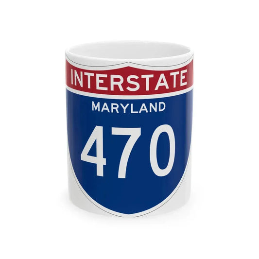 I-470 MD (Maryland) (Road Sign) White Coffee Mug 11oz - Go Mug Yourself