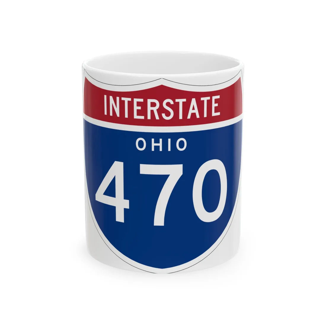 I-470 OH 1961 (Ohio) (Road Sign) White Coffee Mug 11oz - Go Mug Yourself
