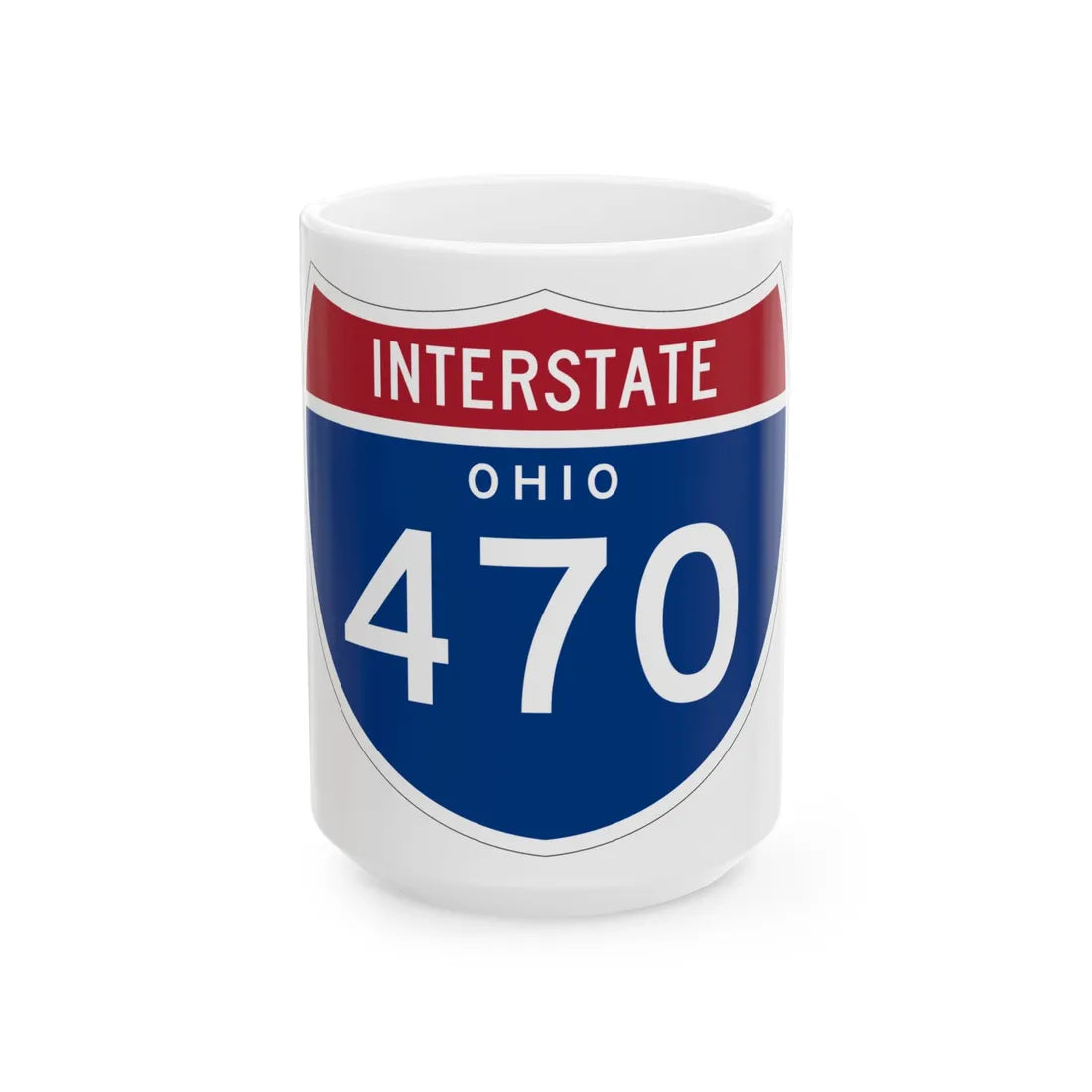 I-470 OH 1961 (Ohio) (Road Sign) White Coffee Mug 15oz - Go Mug Yourself