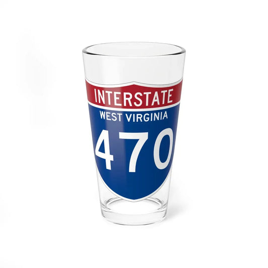 I-470 WV Metric (Virginia) (Road Sign) Pint Glass 16oz 16oz - Go Mug Yourself
