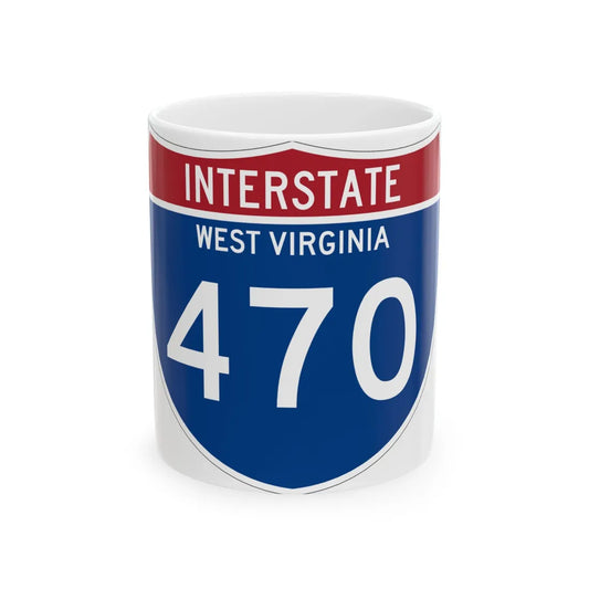 I-470 WV Metric (Virginia) (Road Sign) White Coffee Mug 11oz - Go Mug Yourself