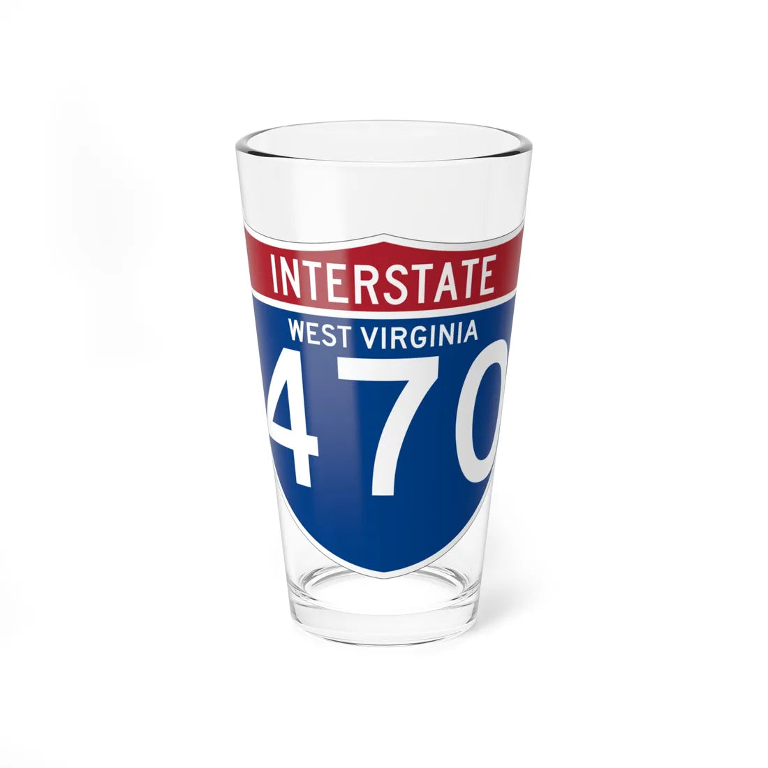 I-470 WV (Virginia) (Road Sign) Pint Glss 16oz 16oz - Go Mug Yourself