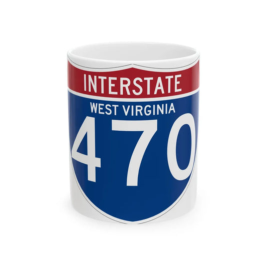 I-470 WV (Virginia) (Road Sign) White Coffee Mug 11oz - Go Mug Yourself
